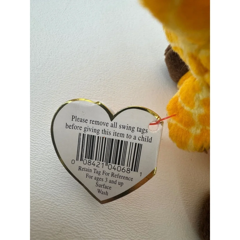 Ty Beanie Baby Twigs the Giraffe‎ 1995 Style 4068 PVC Pellets Original Tags